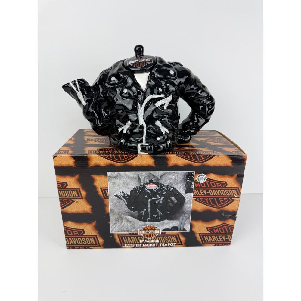 Harley-Davidson Leather Jacket Teapot Vandor 1999 Collectible 59020 Ceramic